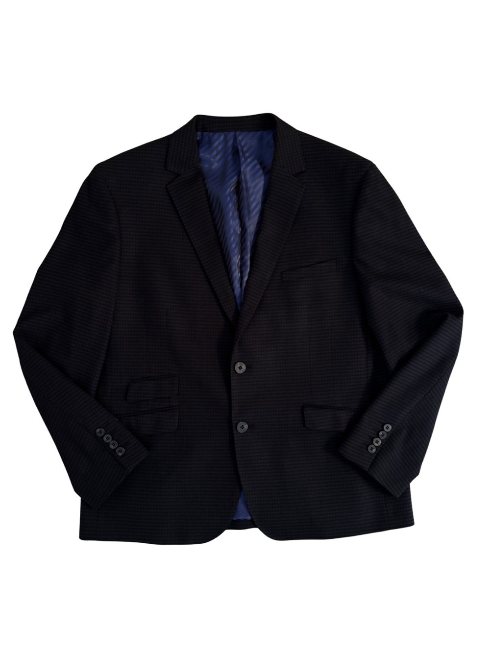 LH Denmark Navy/Black Wool Two-Button Blazer